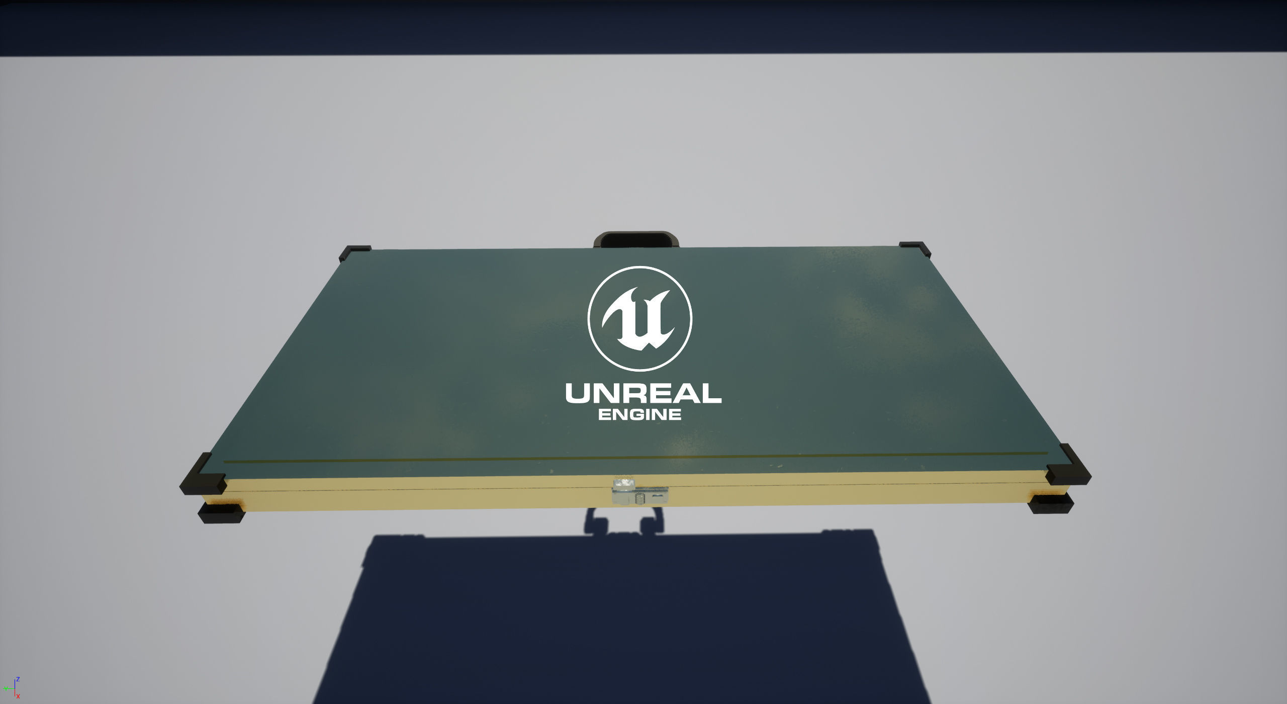 Military Weapon Case Golden Low-poly 3D model_2