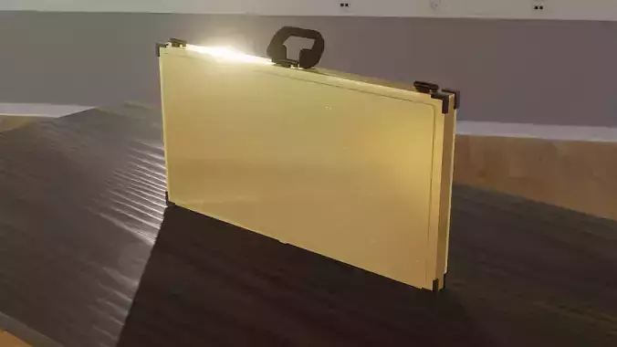 Military Weapon Case Golden Low-poly 3D model