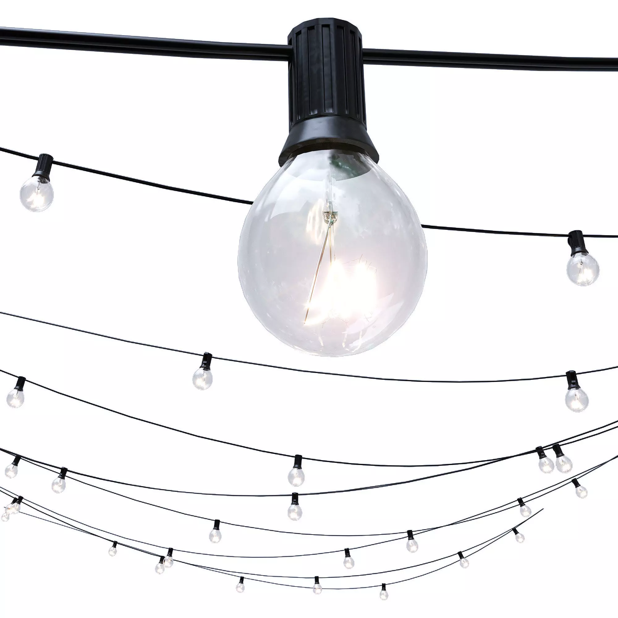 Outdoor String Lights 3D model