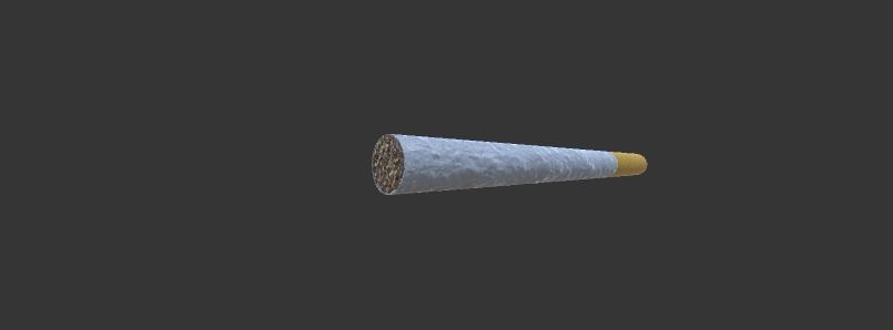 low-poly cigarette Free low-poly 3D model_1