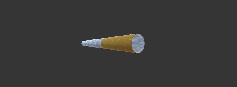 low-poly cigarette Free low-poly 3D model_2