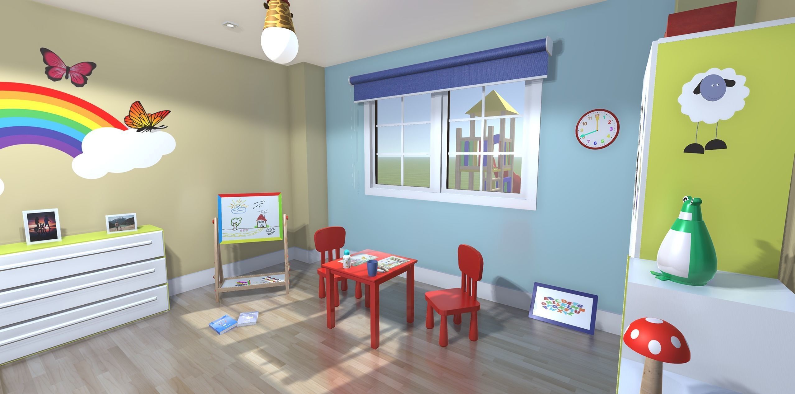 Children  room Low-poly 3D model_12