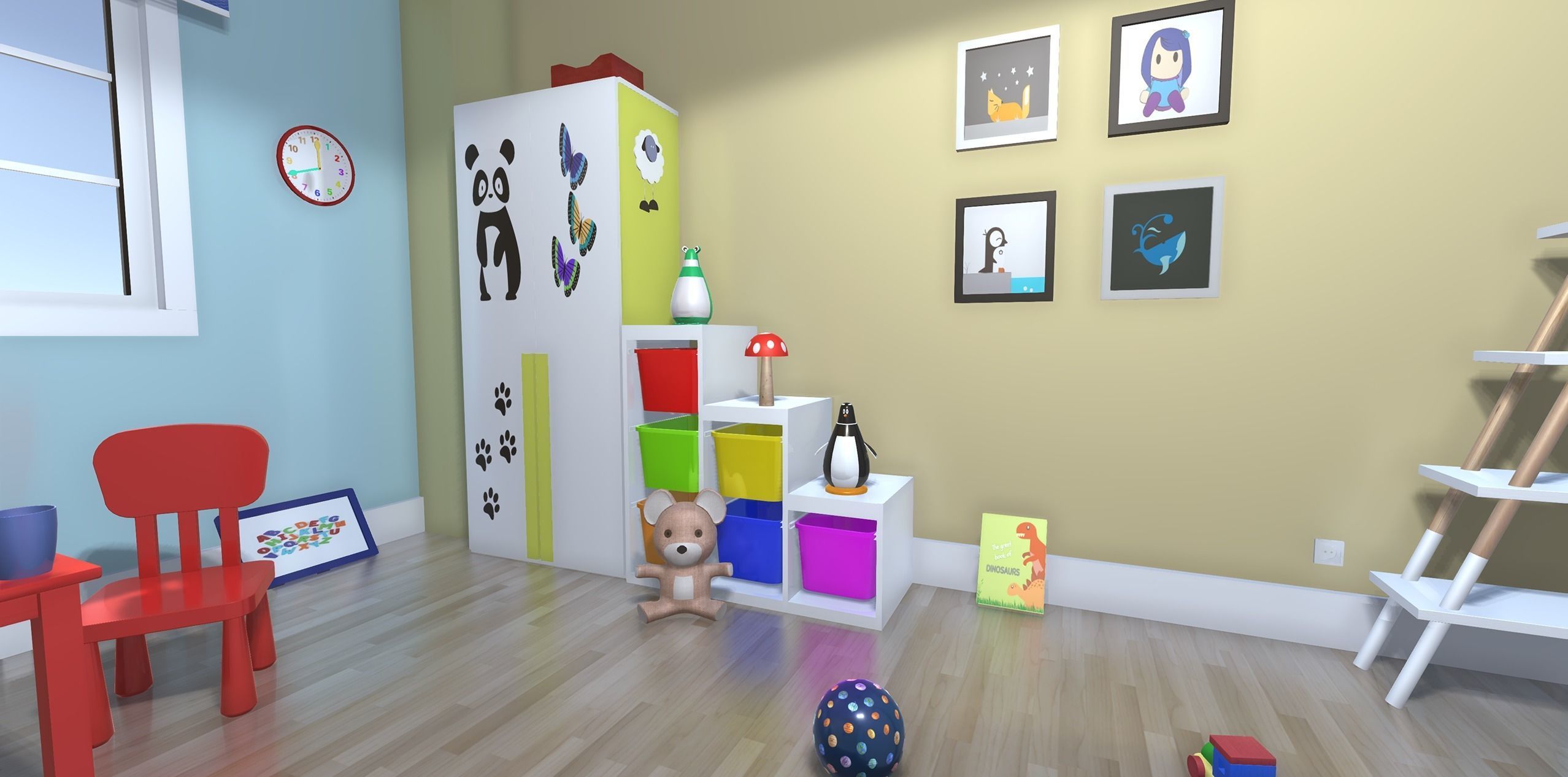 Children  room Low-poly 3D model_2