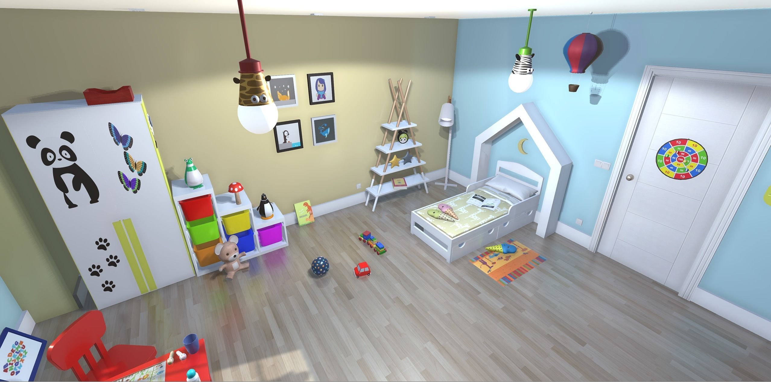 Children  room Low-poly 3D model_3