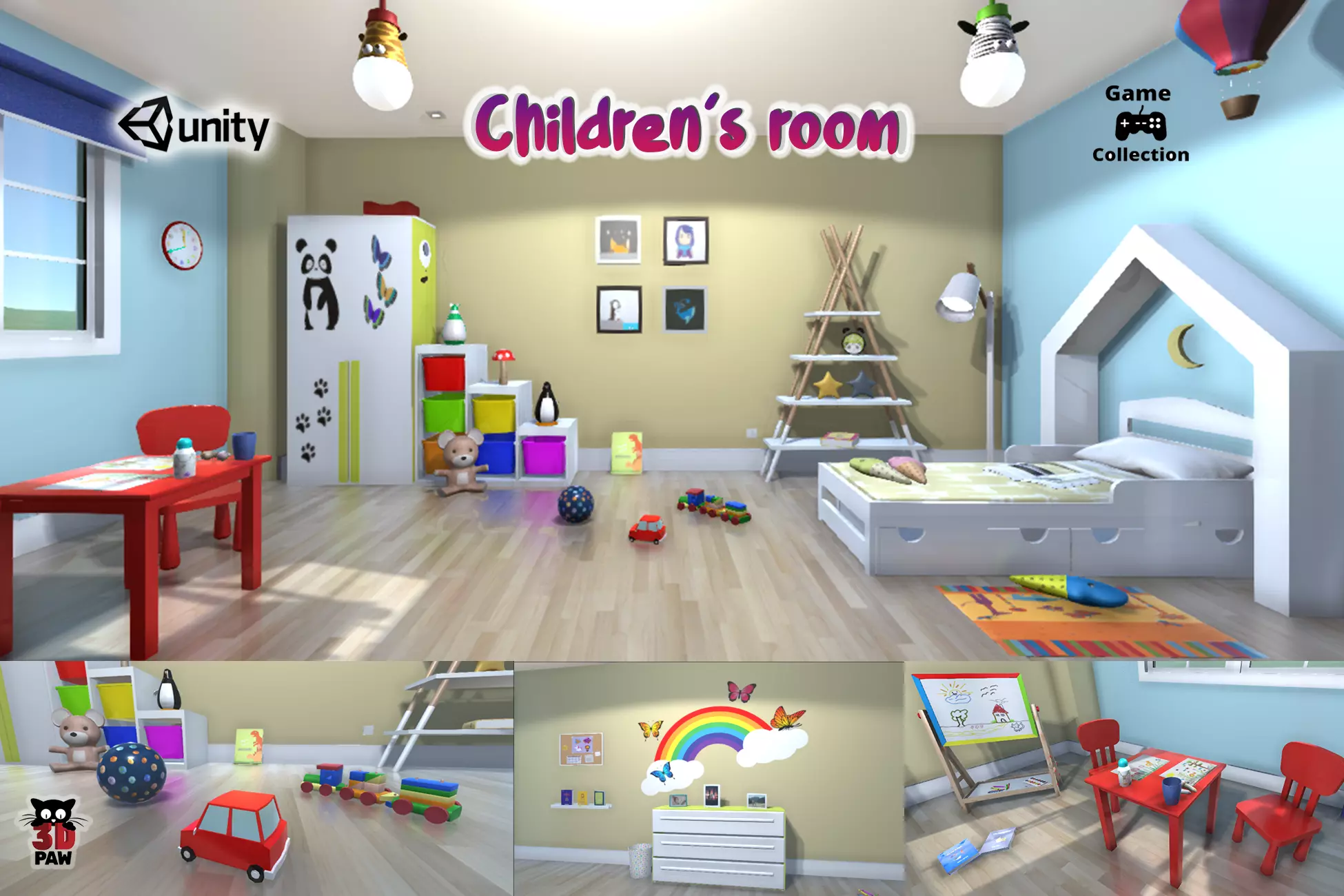 Children  room Low-poly 3D model_0