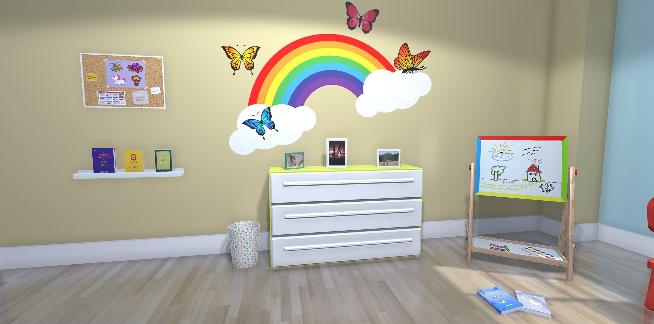 Children  room Low-poly 3D model_7