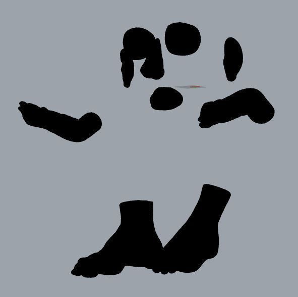 human body parts  3D print model_3