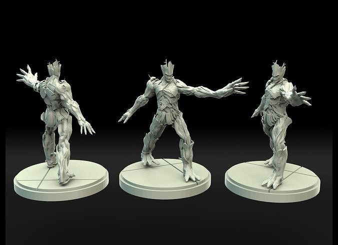 Marvel crisis protocol groot presupported included 3D print model