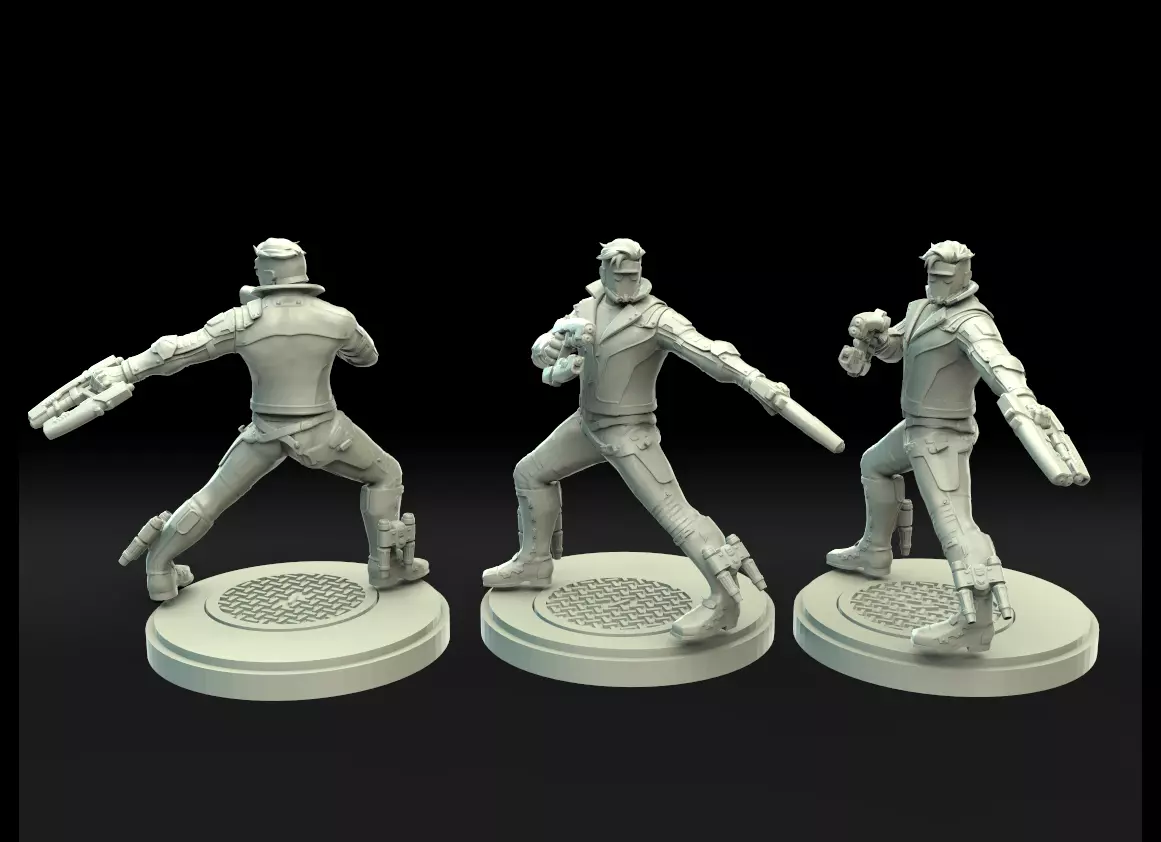 Marvel crisis protocol starlord presupported included 3D print model_0