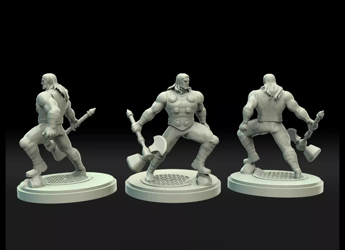 Marvel crisis protocol thor presupported included 3D print model