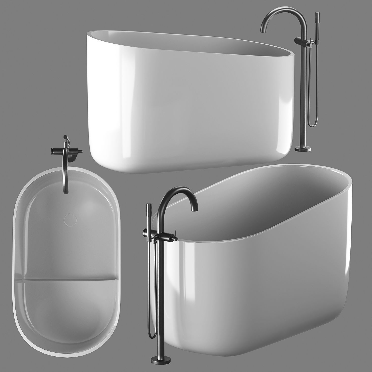 Bathtub Rexa 3D model_5