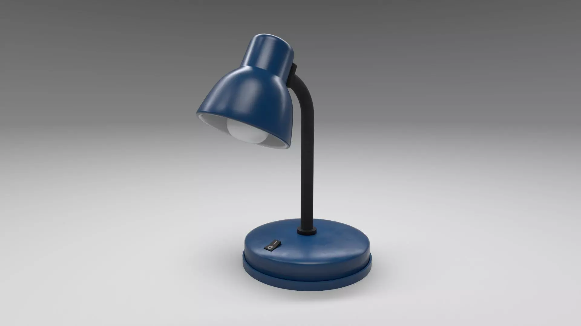 Modern table lamp blue Low-poly 3D model_0