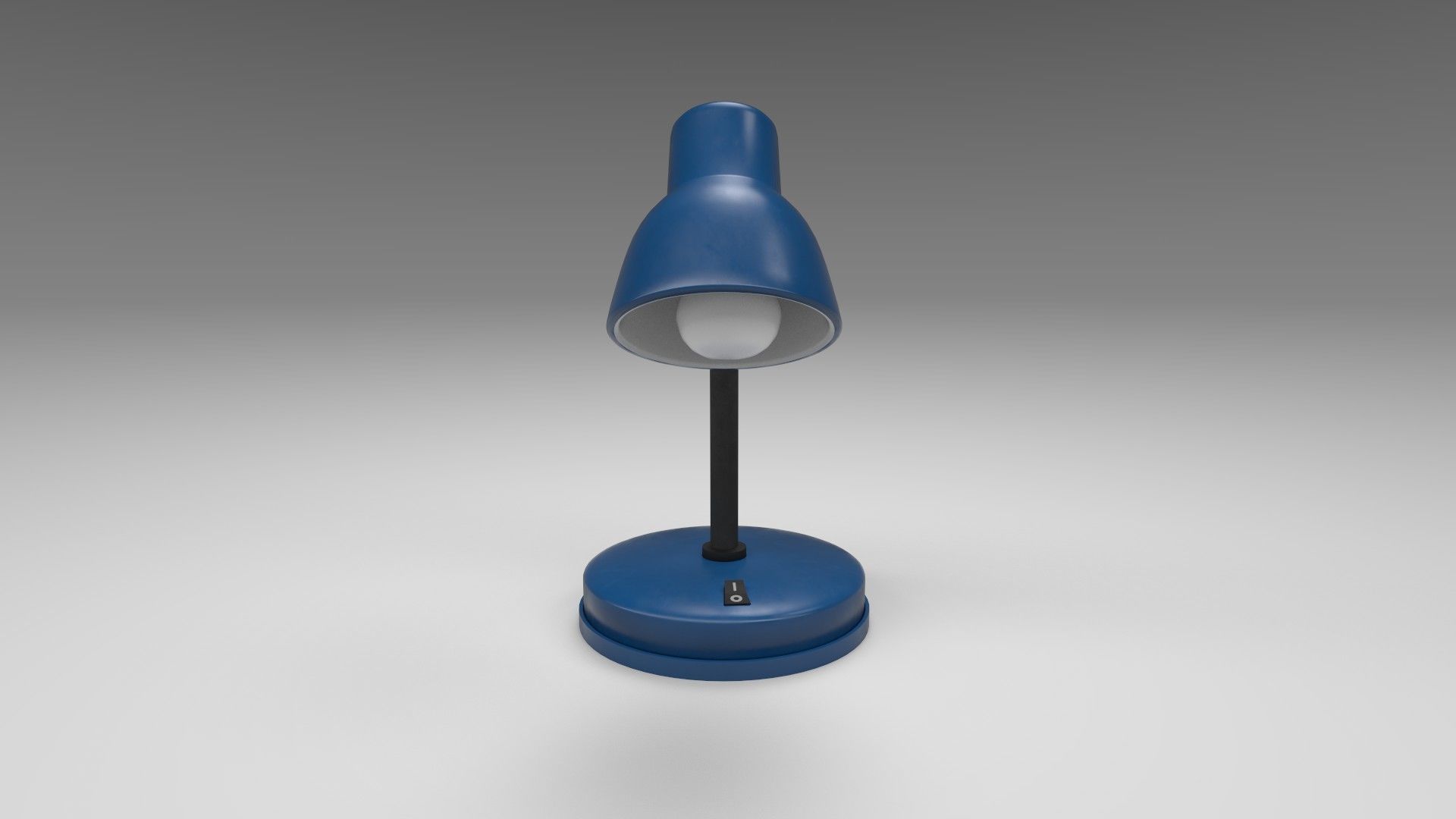 Modern table lamp blue Low-poly 3D model_1