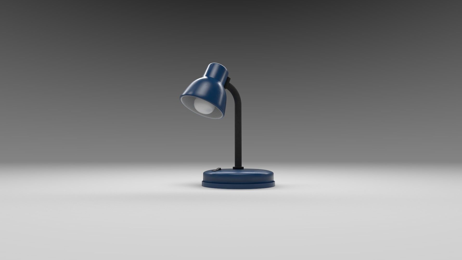Modern table lamp blue Low-poly 3D model_6