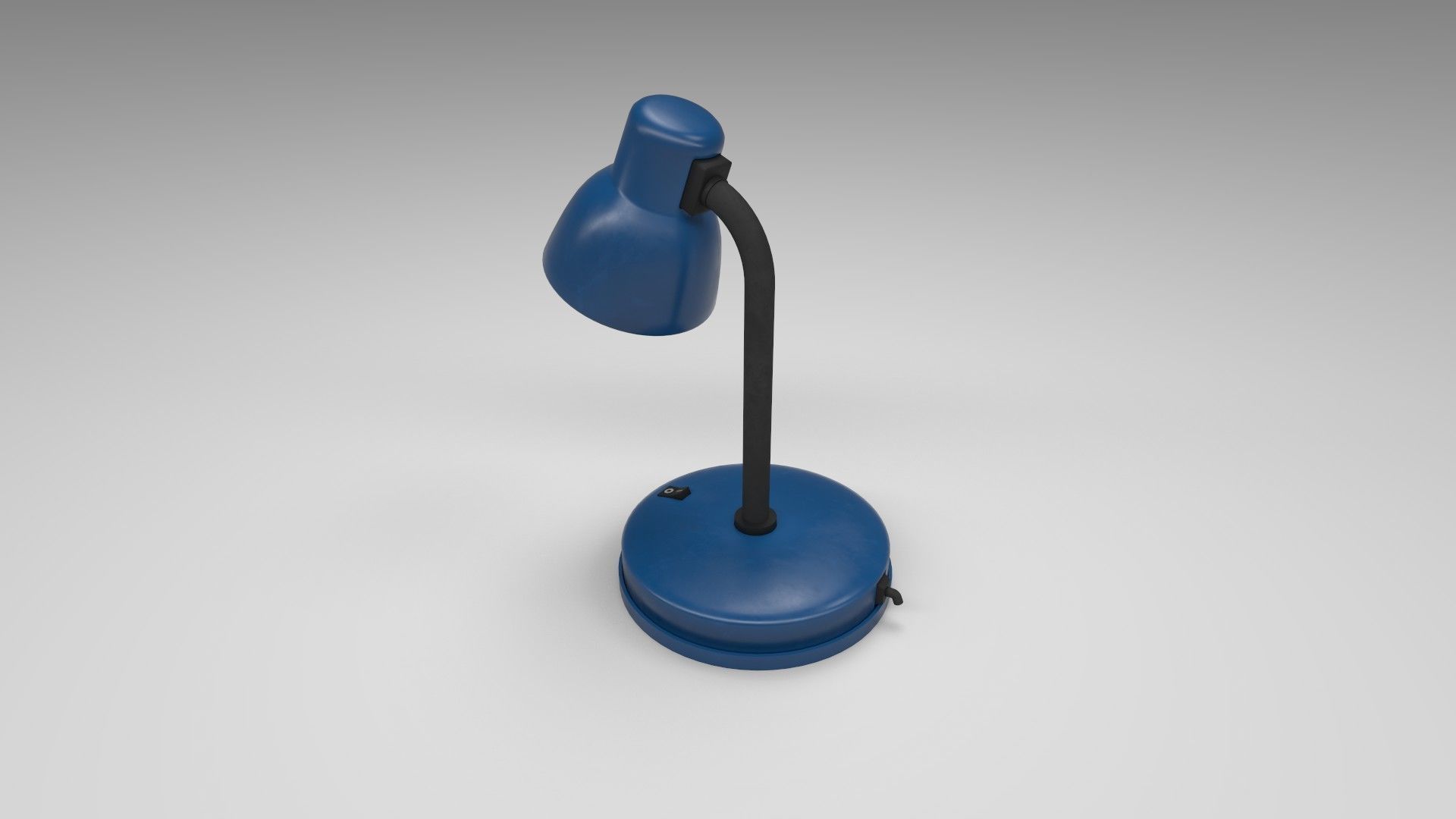 Modern table lamp blue Low-poly 3D model_3