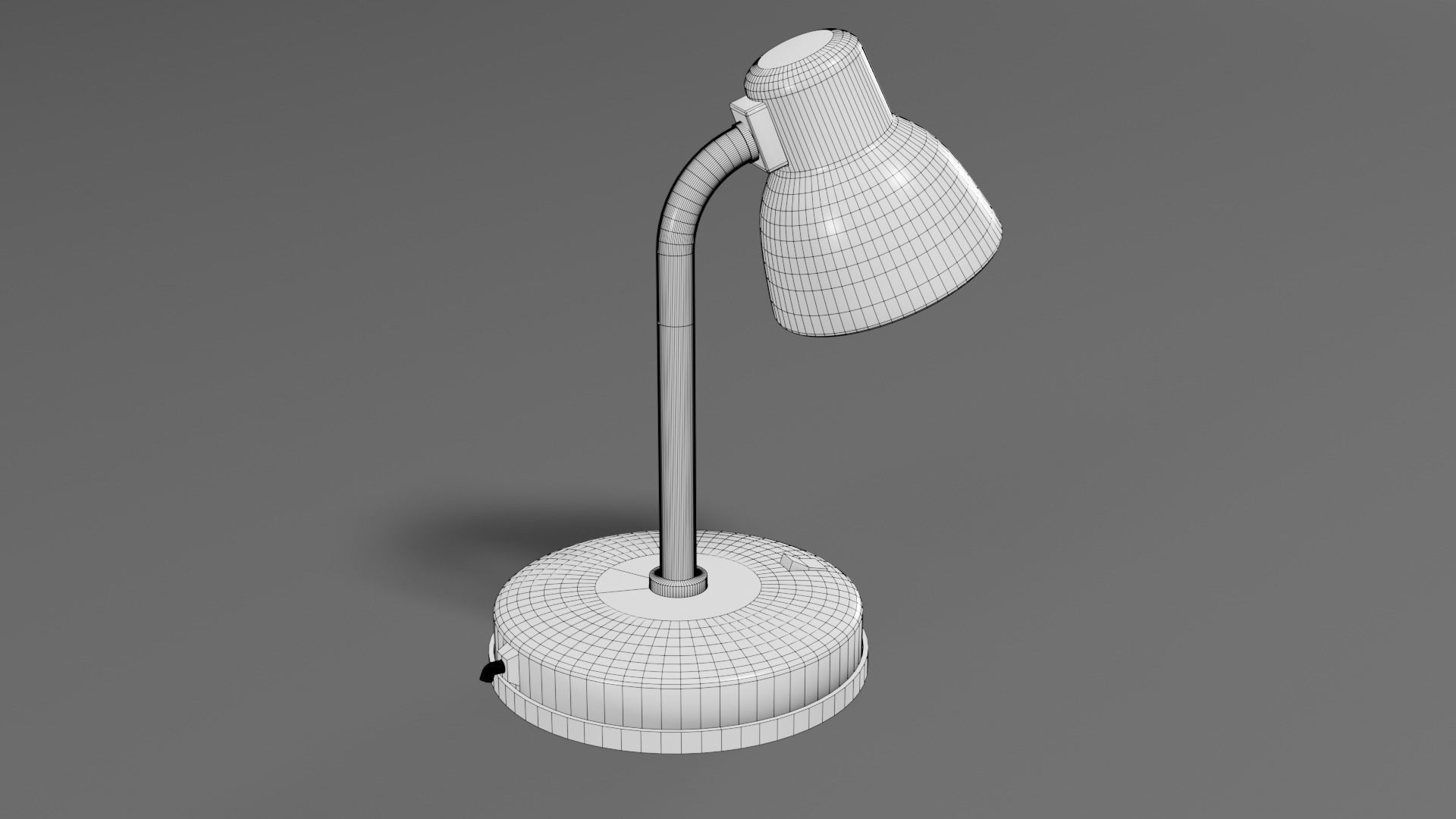 Modern table lamp blue Low-poly 3D model_8