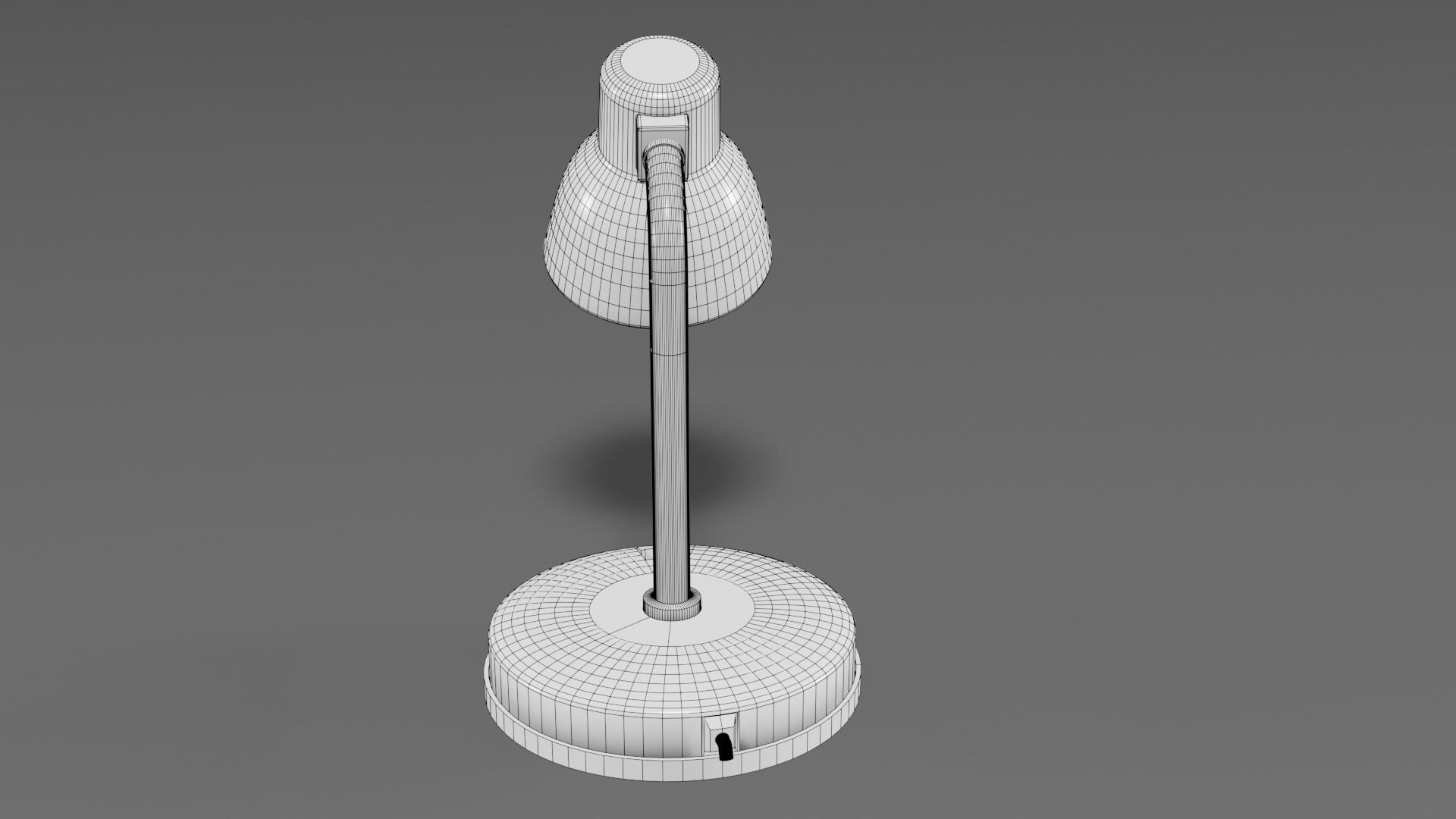 Modern table lamp blue Low-poly 3D model_9