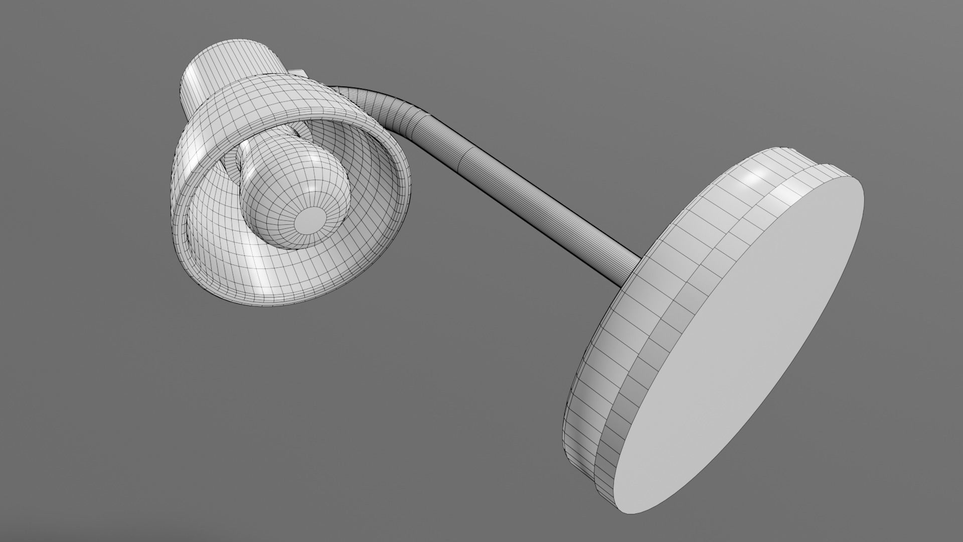 Modern table lamp blue Low-poly 3D model_12