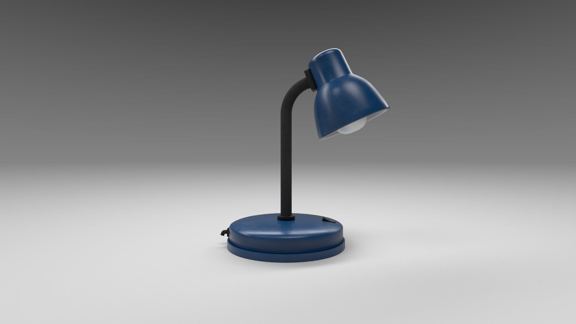 Modern table lamp blue Low-poly 3D model_2