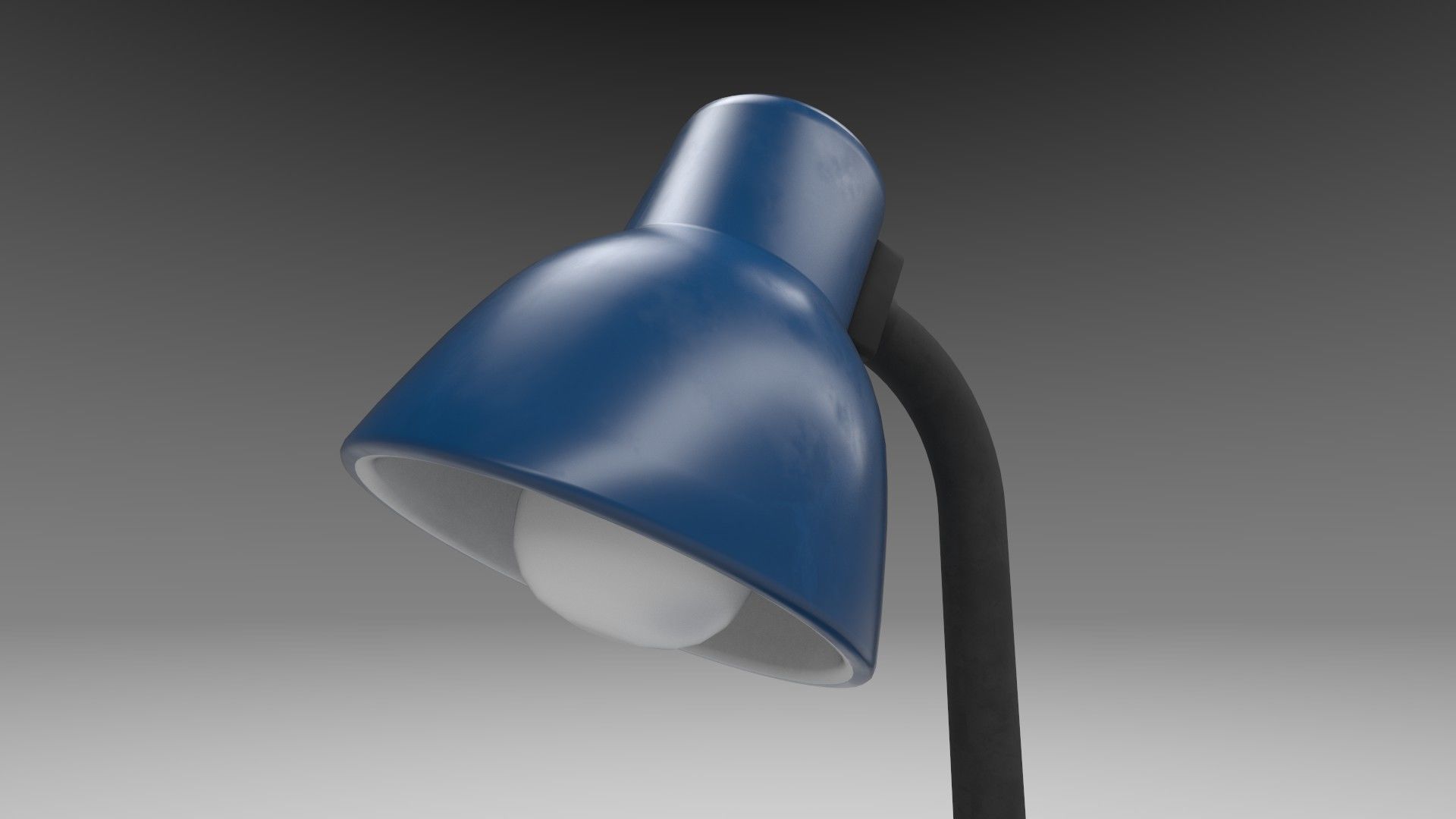 Modern table lamp blue Low-poly 3D model_4