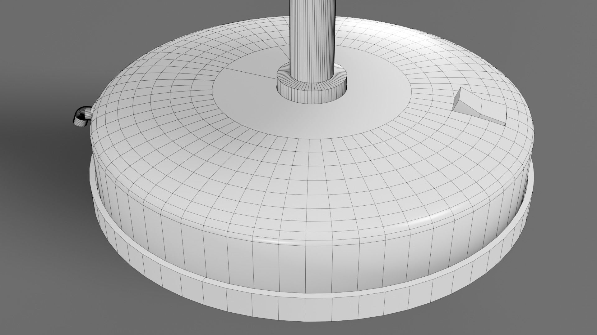 Modern table lamp blue Low-poly 3D model_10