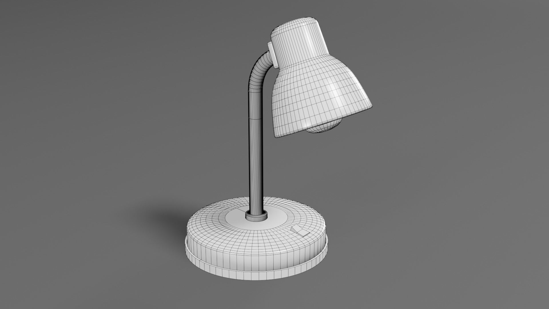 Modern table lamp blue Low-poly 3D model_7