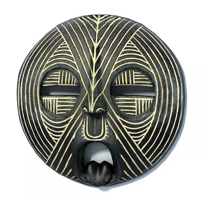Black African Mask 3D model