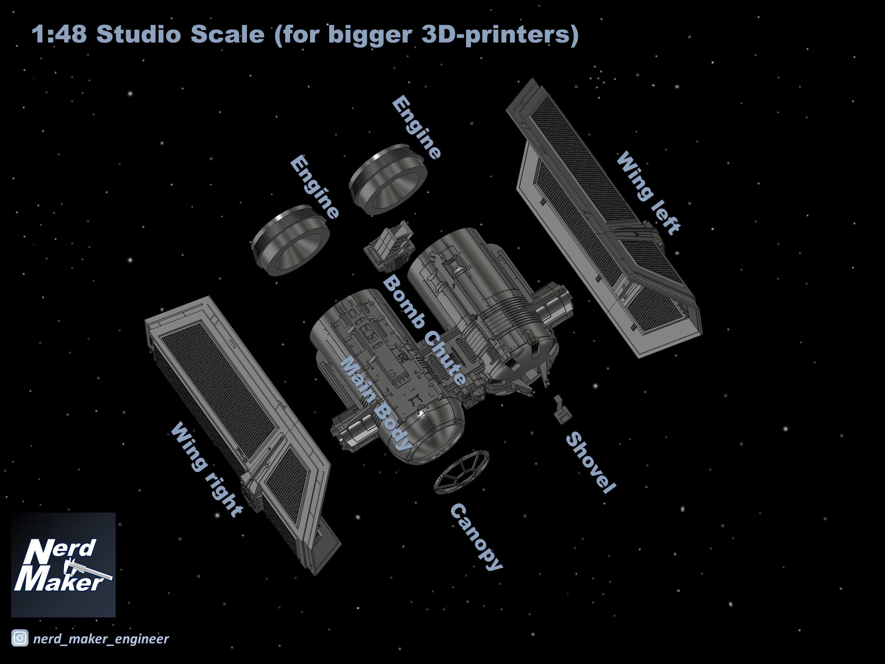 Model-T Bomber Studio Scale -  3D print model_48