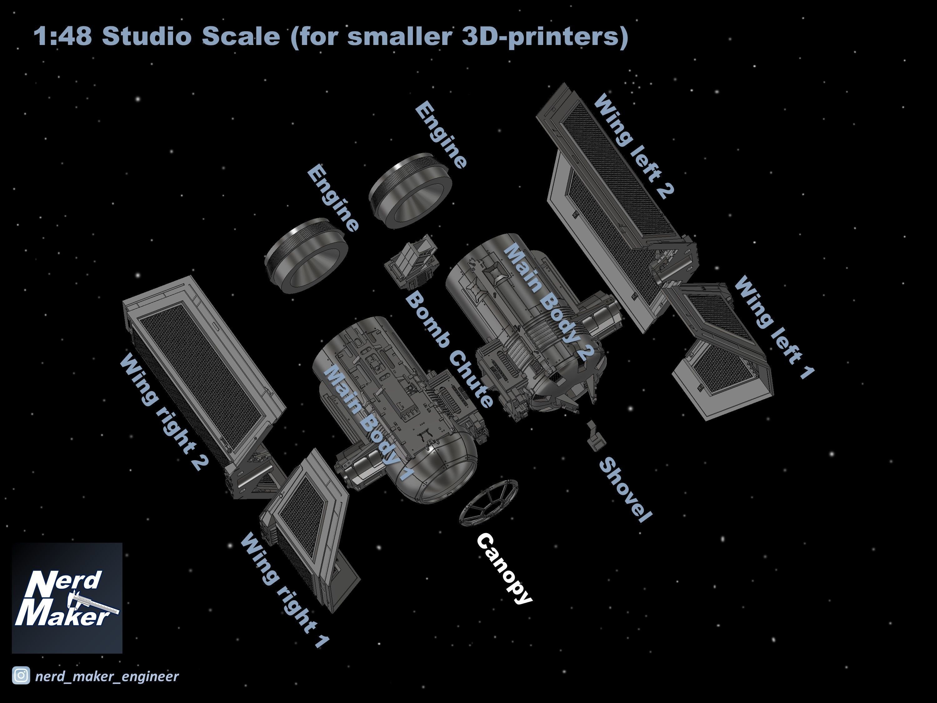 Model-T Bomber Studio Scale -  3D print model_49