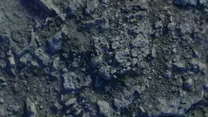 Rocky Terrain medium scale blender3d PBR