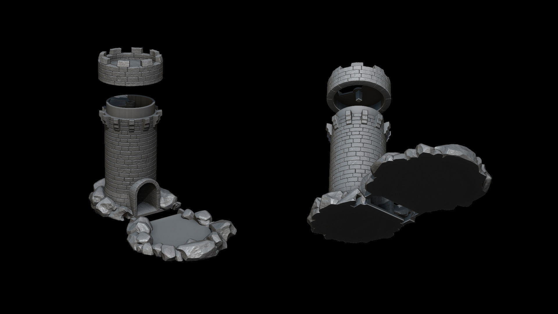 Medieval Dice Tower 3D print model_8