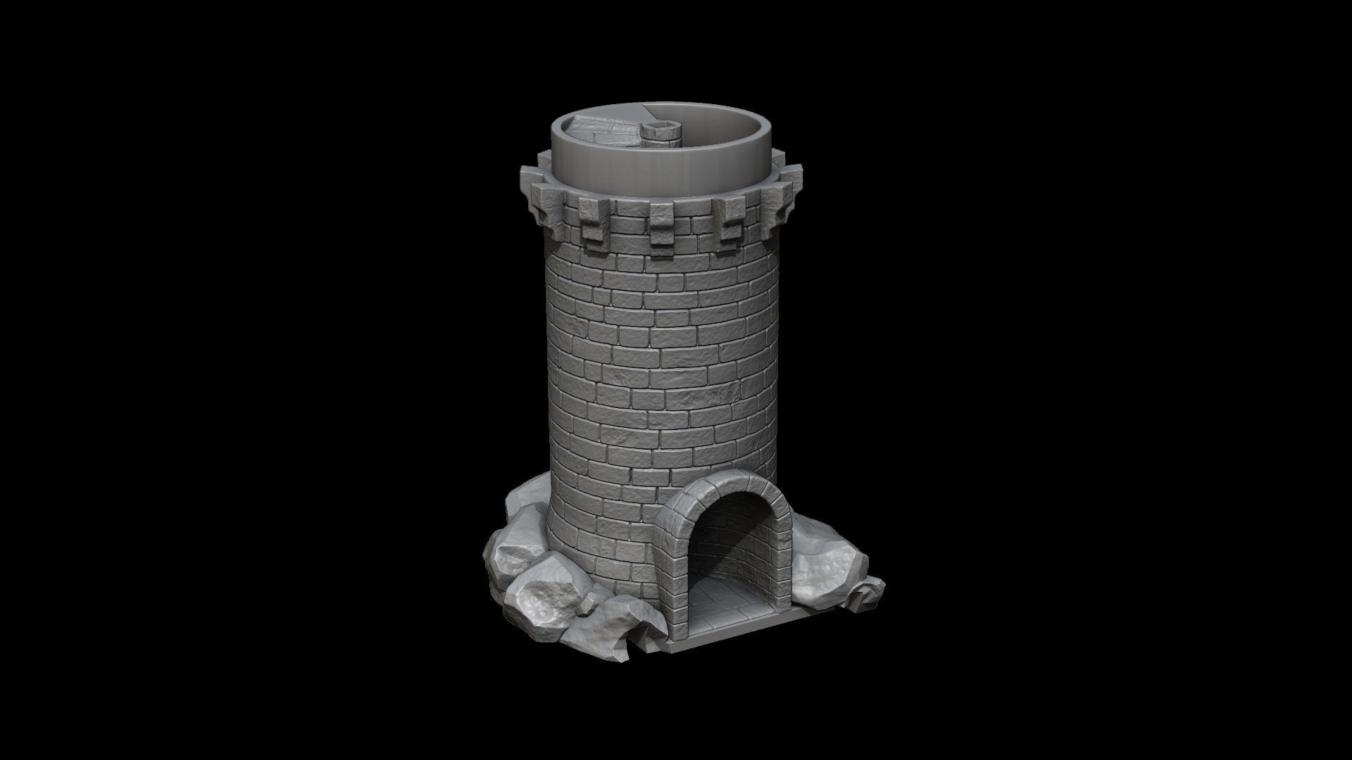 Medieval Dice Tower 3D print model_5