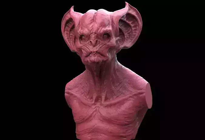 Bat Creature Bust 3D print model
