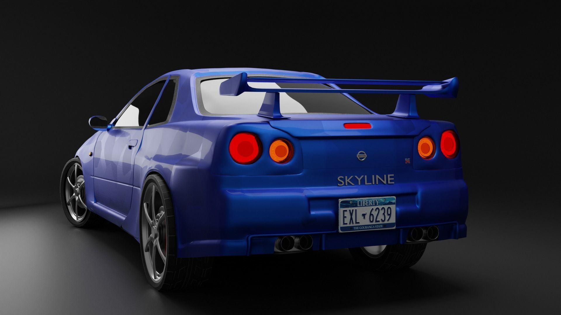Nissan Skyline GTR R34 3D model_1