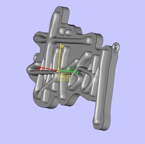 Stussy original pendant necklace 3D print model_7