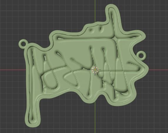 Stussy original pendant necklace 3D print model_8