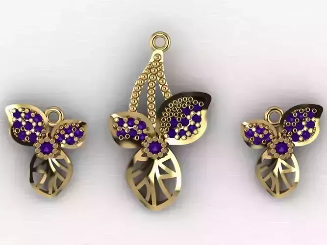 fashion pendant and earrings for women 