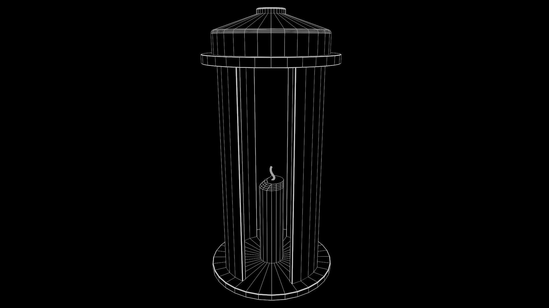 Medieval Candle and Candle Holder Game Ready Low Poly 3D Low-poly 3D model_2