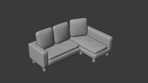 couch corner sofa Free low-poly 3D model_4