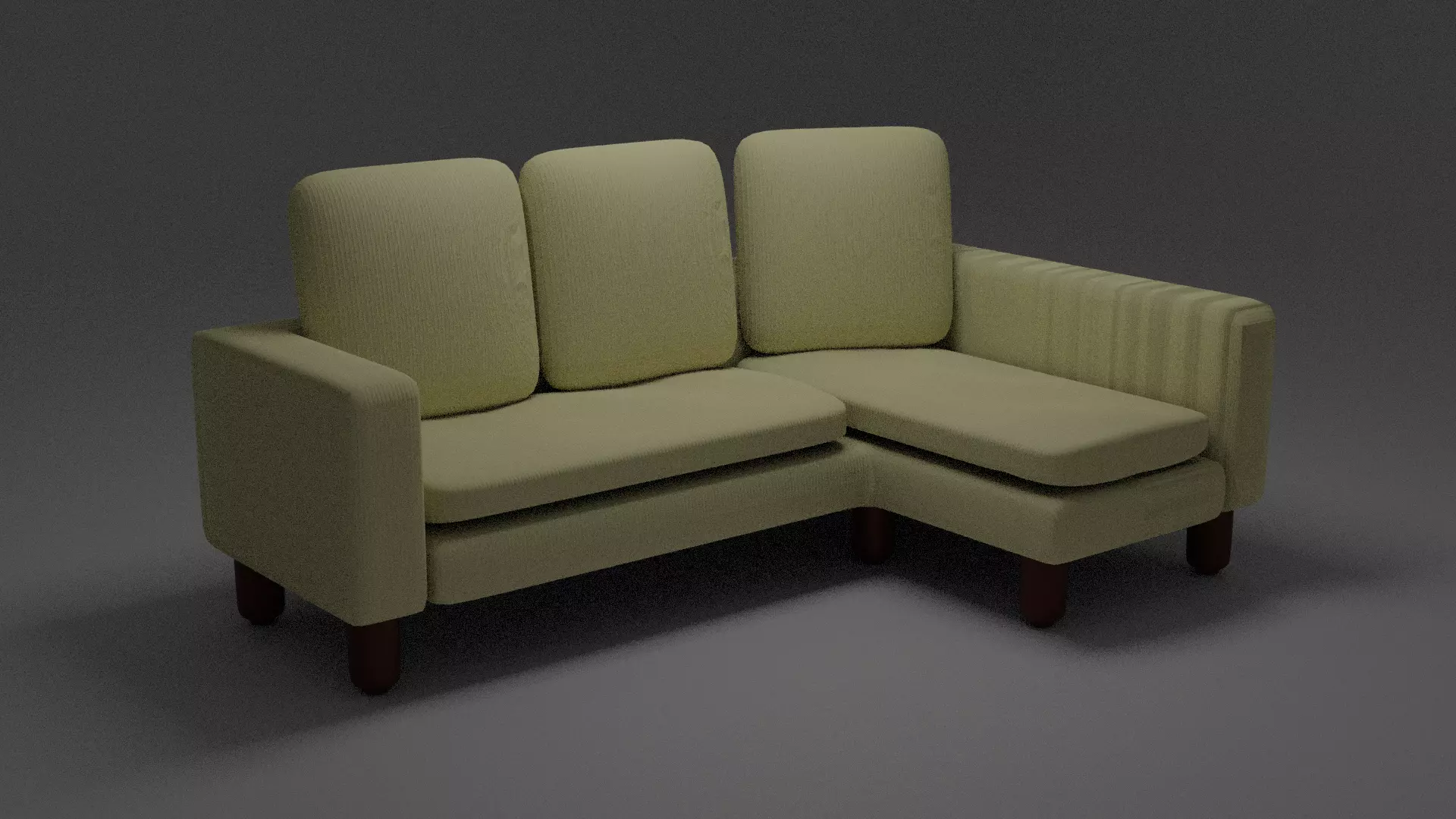 couch corner sofa Free low-poly 3D model_0