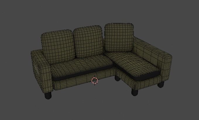couch corner sofa Free low-poly 3D model_5