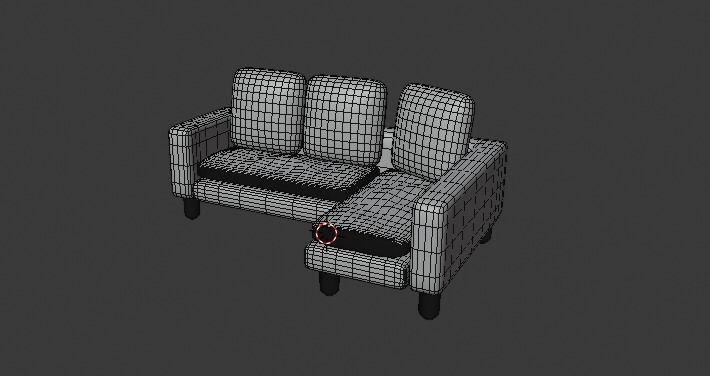 couch corner sofa Free low-poly 3D model_9