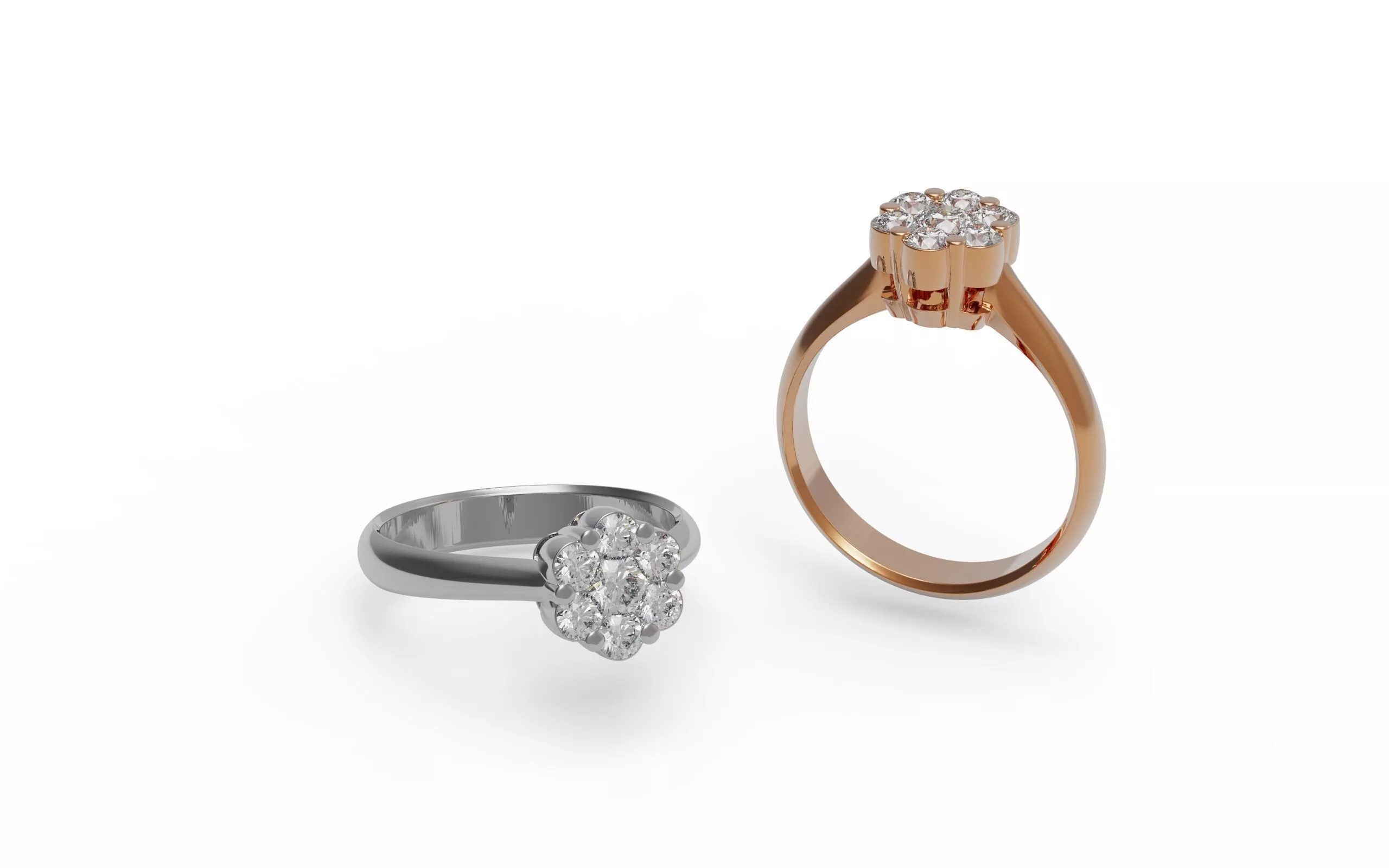 Flower ring Free 3D print model