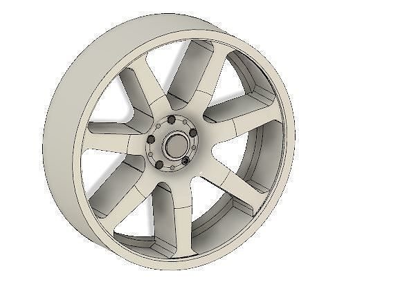 3D printable wheel rim 3D print model