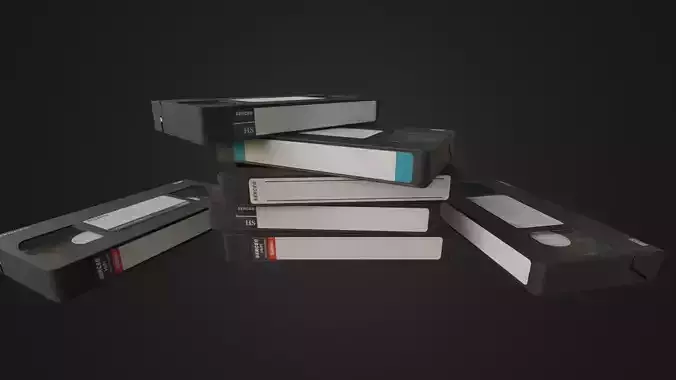Old dirty VHS Tape Low-poly 3D model