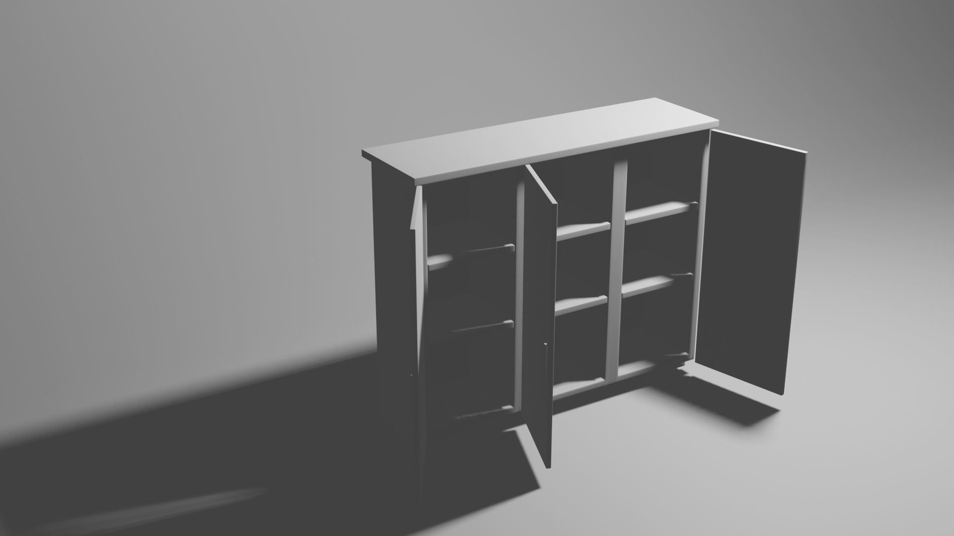 Cabinet wooden wardrobe 3D model_6