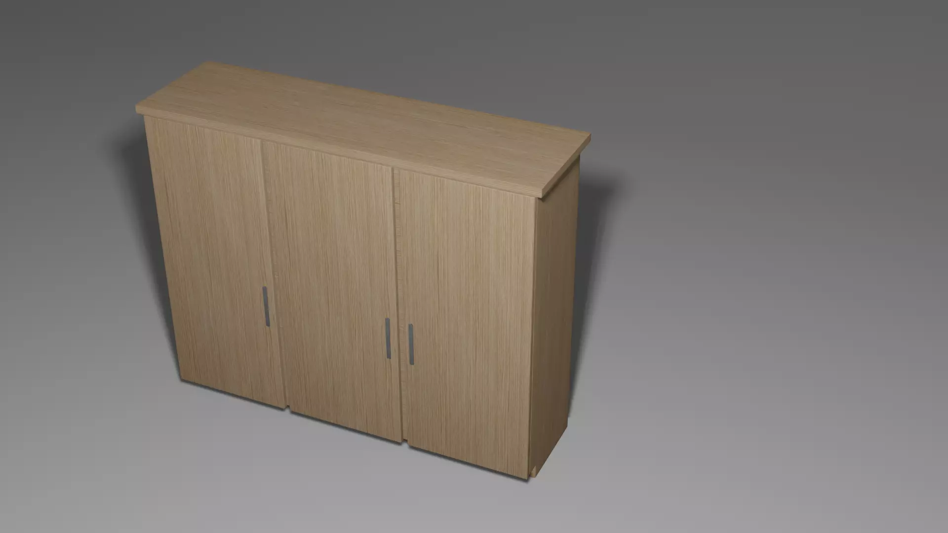 Cabinet wooden wardrobe 3D model_0