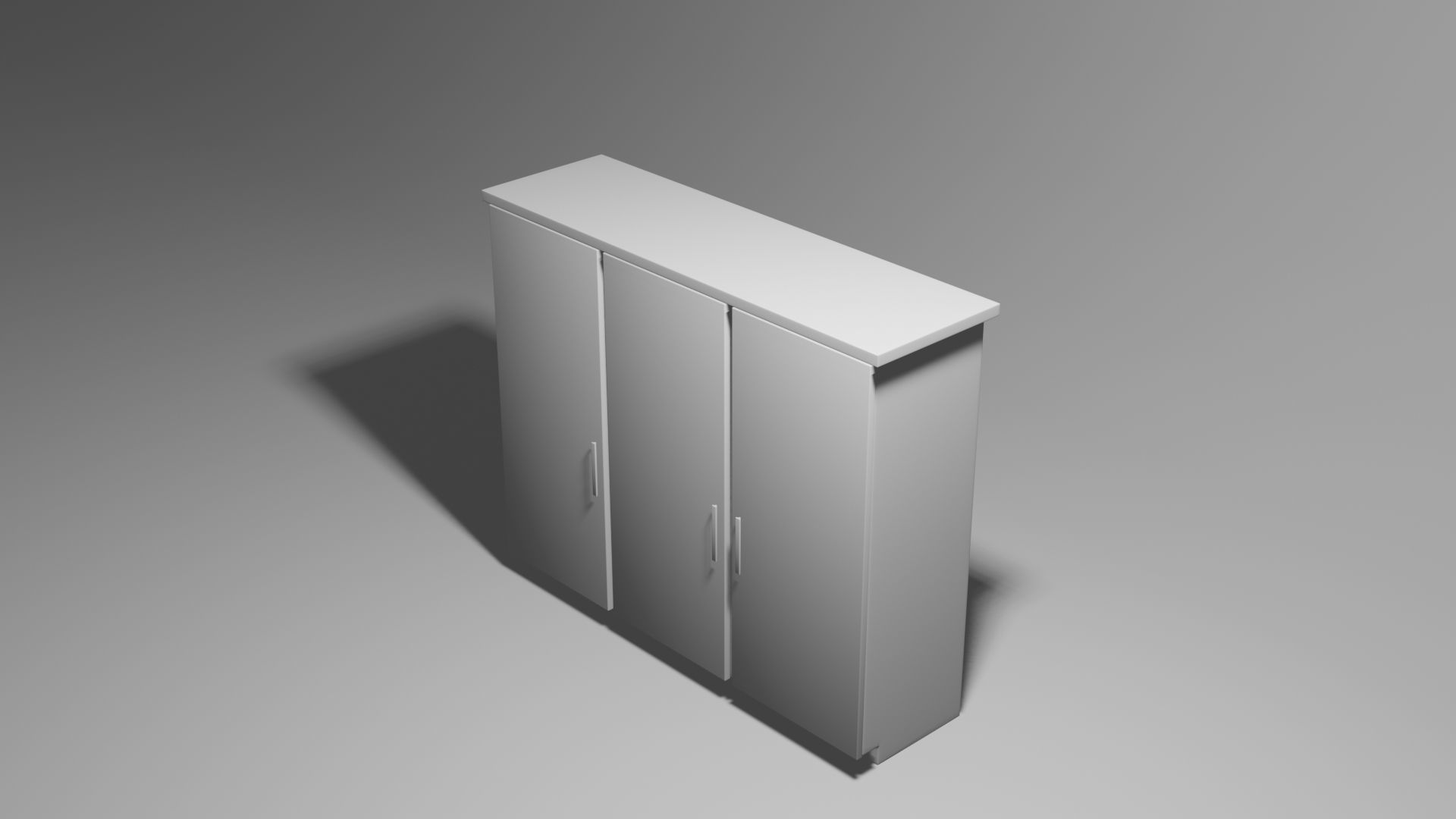 Cabinet wooden wardrobe 3D model_4