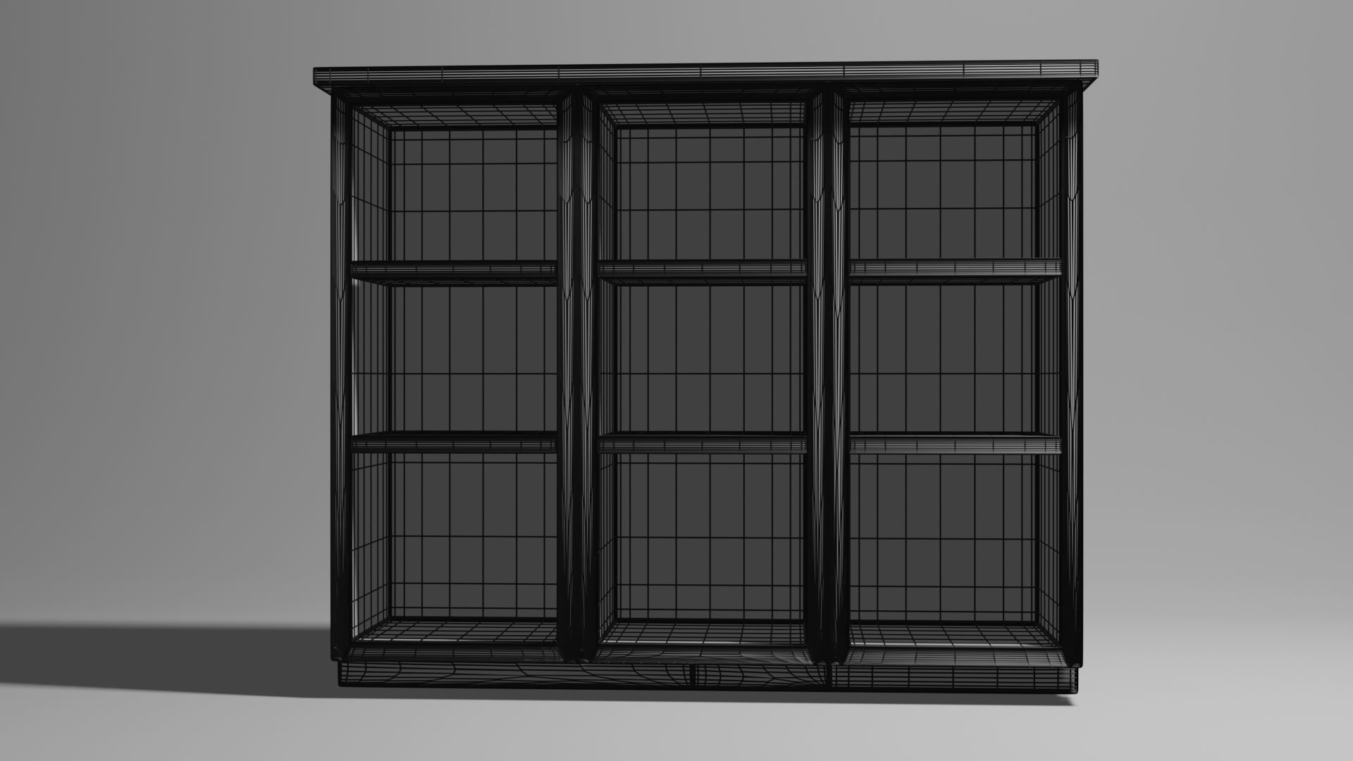 Cabinet wooden wardrobe 3D model_10