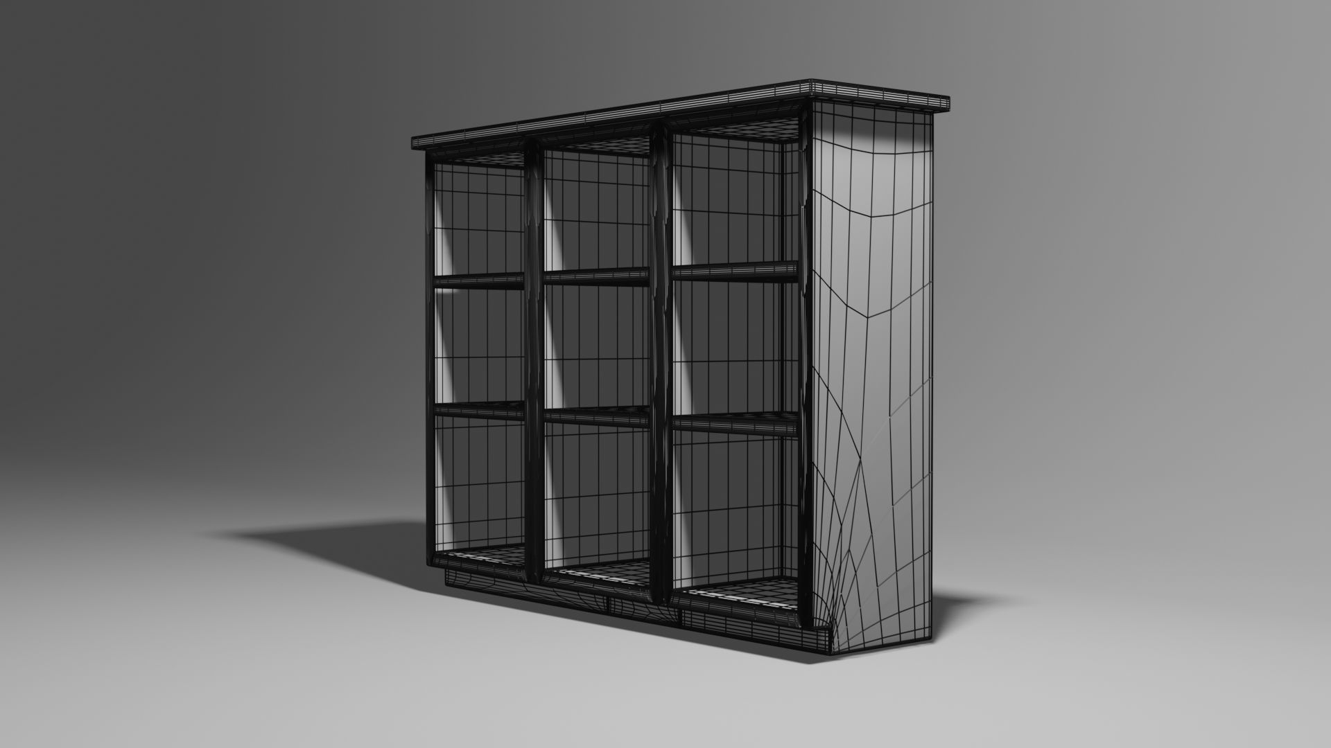 Cabinet wooden wardrobe 3D model_9